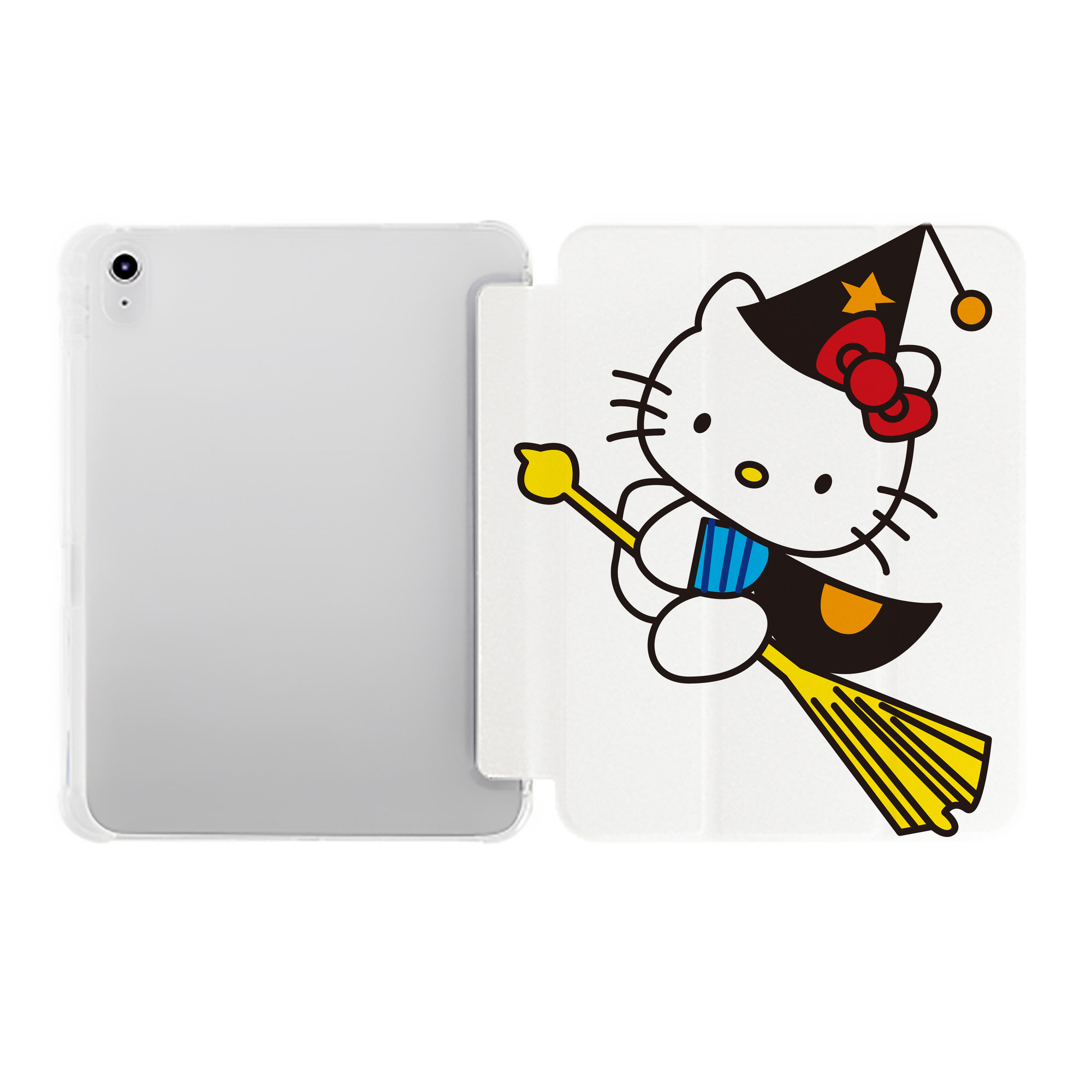 （画像用） Hello Kitty ハローキティ IPad ケース ペン収納付き 三つ折りスタンド PUレザー×シリコン 対応機種9.5/10.5/10.9インチ
